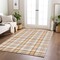 Homeroots 5' X 8' Peach And Beige Plaid Washable Indoor Outdoor Area Rug 601345 - alternate 4