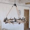 Vaxcel Breckenridge 6 Light Bronze Rustic Antler Chandelier Natural Rope Accent H0261 - alternate 5