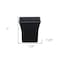 Homeroots 7in Black Recycled Plastic Indoor Outdoor Square Pot Planter 488273 - alternate 3