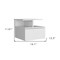 Homeroots 12" White Wood One Drawer Floating Nightstand 543684 - alternate 4