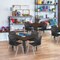 Regency Square Kee Adjustable Classroom Table W/ 4 Andy Stack Chairs, 30 in W, 30 in L, Neo Walnut TB3030NWAPBK45BK - alternate 2