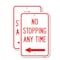 Signmission No Stopping Anytime with Arrow, 18'' X 24'' 2 Signs, Heavy Gauge Aluminum, 2PK A-1824-2PACK-23582 - alternate 1