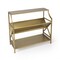 Homeroots 32" Gold Iron and Metal Two Tier Bookcase 389580 - alternate 7