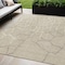 Homeroots 5' X 8' Beige And Tan Abstract Washable Indoor Outdoor Area Rug 601099 - alternate 1