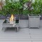 Leisuremod Walbrooke Patio Square Fire Pit and Tank Holder, Grey WGR-27-20-GL - alternate 4
