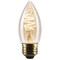 Satco 5.5 Watt C11 LED 2000K CCT Medium Base Clear Glass Amber Coil Filament Dimmable 120 Volt S14223 - alternate 3