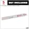 Milwaukee Tool 9" 18 TPI The Torch SAWZALL Blades (5 Pk) 48-00-5788 - alternate 8
