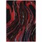 Homeroots 3' X 5' Black Red And Gray Abstract Washable Indoor Outdoor Area Rug 600210 - alternate 3