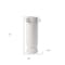 Homeroots 16" Off White Cylinder Ceramic Table Vase With Handles 608366 - alternate 2