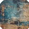 Homeroots 8' Teal Blue Black And Copper Round Abstract Washable Indoor Outdoor Area Rug 606076 - alternate 3