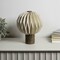 Jonathan Y Quincy 11" Modern Minimalist Paper Pleated Orb Accent LED Table Lamp, Natural JYL9103B - alternate 8