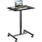 Simple Deluxe iPower Standing Desk Small Rolling Desk with Lockable Wheels, Mobile Stand Up Desk Adjustable Heigh 3A88HKDESKMHL07BLK - alternate 1