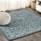 Jonathan Y Charleston Vintage Filigree Textured Weave Teal/Gray 5 ft Square Indoor/Outdoor Area Rug SMB106F-5SQ - alternate 1