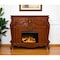 Homeroots 59" Brown Wood Ornate Carved Scrollwork Electric Fireplace With Mantle 574009 - alternate 1