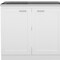 Homeroots 42in Black and White Wood Accent Cabinet Set With Four Doors 478239 - alternate 3