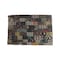 Homeroots 70" X 50" Black Kantha Cotton Patchwork Throw Blanket with Embroidery 516590 - alternate 1