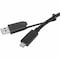 Targus 1M USB-C MALE W/ SCREW TO USB-C MALE CABLE W/ USB-A TETHER BLACK ACC1133GLX - alternate 4