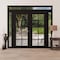 Vdomdoors Front Exterior Prehung Metal-Plastic Double Doors Clear Glass / MANUX 8100 Matte Black / Office Com MANUX8100DEXD-BLK-W14+72+14xH80+14-RH-I - alternate 3