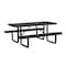 Leisure Craft Rectangle Portable Picnic Table, Black, 6 ft L T6XPP-BLACK - alternate 1