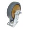 Vestil Rubber Swivel With Brake Caster 8 In. Diameter x 2 In. Width 881 Lb. Capacity Dark Gray/Gold CST-KSM-8X2MR-SWB - alternate 5