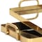 Homeroots Set of Two Gold And Mirrored Glass Handmade Serving Trays 625661 - alternate 4