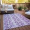 Homeroots 9' X 12' Lilac And Ivory Abstract Washable Indoor Outdoor Area Rug 614177 - alternate 5