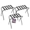 Lifemaster Metal Luggage Rack, Foldable, Space-Saving, Steel Frame, Black, 3PK LMLUGG3P - alternate 1