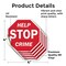 Signmission Help Stop Crime, 4 inch X 4 inch, Vinyl Decal, 5PK OC-D-5PACK-4-72 - alternate 2