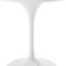 Homeroots 32" White Rounded Fiberglass And Metal Pedestal Base Dining Table 519070 - alternate 5