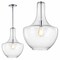 Jonathan Y Watts 13.25" 1-Light Mid-Century Modern Iron/Glass LED Pendant, Chrome/Clear JYL6401A - alternate 11