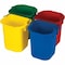 Rubbermaid Commercial 1 1/4 gal Square Bucket Set, 8 1/2 in H, 9 1/2 in Dia, Green, Red, Yellow, Plastic FG9T83010000 - alternate 1