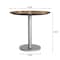 Flash Furniture Commercial All-Weather 31.25" Natural HPL Tabletop with Silver RD Base ST-RD31-NAT-TR18S-GG - alternate 6