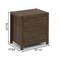 Homeroots 24" Dark Brown Distressed Solid Wood Two Drawer Nightstand 490274 - alternate 4