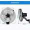 Edendirect 18 inch 5 Speed High Velocity Commercial Black Indoor Outdoor Wall Mount Fan, 4650 CFM ZR-HIFANXWALLMOUNTPRO18RC - alternate 6