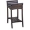 Homeroots Rectangular Teak Shower Bench With Shelf And Handles In Brown Finish 376673 - alternate 4