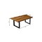 Homeroots 63" Brown And Black Solid Wood Sled Base Dining Table 379787 - alternate 3