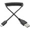 Tripp Lite USB 2.0 Hi-Speed A to Micro-B-USB Cable Coiled M/M 6FT 6ft U050-006-COIL - alternate 1