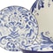 Homeroots Blue and White Sixteen Piece Round Floral Ceramic Service For Four Dinnerware Set 534542 - alternate 5