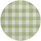 Homeroots 8' Artichoke Green And Gray Round Plaid Washable Indoor Outdoor Area Rug 595363 - alternate 6
