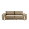 Homeroots 90" Cream Italian Leather Solid Wood Sofa 720448 - alternate 1
