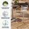 Flash Furniture Round Table Set, Aluminum, Plastic, Stainless Steel, Grey TLH-ALUM-24RD-017BCHR4-GG - alternate 7