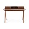 Homeroots 48" Walnut Manufactured Wood Rectangular Writing Desk With Two Drawers 482427 - alternate 7