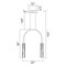 Cwi Lighting Curva Integrated LED 22in Brass Chandelier with Handcrafted Glass 1725P22-2-624 - alternate 4