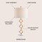 Jonathan Y Diamante 29.5" Modern Gilt Metal with Marble Base LED Table Lamp, Gold/White JYL1080A - alternate 6