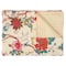 Homeroots 50" X 70" Yellow and Red Kantha Cotton Floral Throw Blanket with Embroidery 357561 - alternate 1