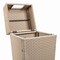 Happimess Keaton Modern 24.13Gal All-Weather Wicker/Metal Lidded Hideaway Outdoor Trash Can, Light Pink/White HPM1203D - alternate 9