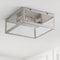 Jonathan Y Grayson 12" 2-Light Bohemian Farmhouse Iron/Glass LED Flush Mount, Nickel/Clear JYL9501D - alternate 5