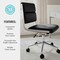Martha Stewart Lulu Upholstered Office Chair in Black/Polished Nickel CH-240229-1-BK-MS - alternate 7