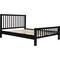 Homeroots Black Slat Back Solid Wood King Bed Frame 523633 - alternate 5