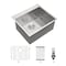 Wrightmaster 25 in. Drop-in Single Bowl 16-Gauge Stainless Steel Kitchen Sink with Accessories ZOR-P148114 - alternate 1